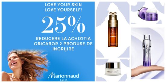 Marionnaud 25% Reducere la oricare 2 Produse de Ingrijire